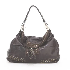 Borsa in pelle donna AS98 Ebano -200771-