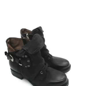Anfibio pelle donna AS98 Nero - 259211 -