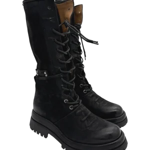 Anfibio pelle donna AS98 Nero - B51327-
