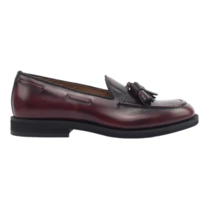 Mocassini Da Donna Eva Picci 0413 VI Abras Bordò Clip Nero Mocassino