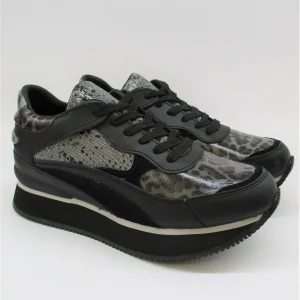 Sneaker in pelle donna APEPAZZA RAVEN nero