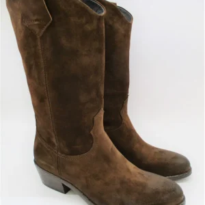 Stivale texano camoscio donna FRU.IT 6446 testa di moro