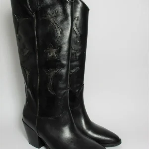 Stivale texano pelle donna NICHE 5471 nero