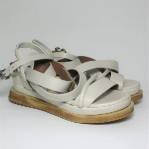 Zeppa pelle donna AS98 A15006 Bianco