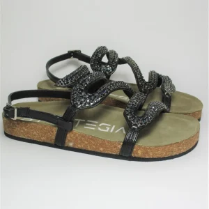 Sandalo donna STRATEGIA basso S01 NERO