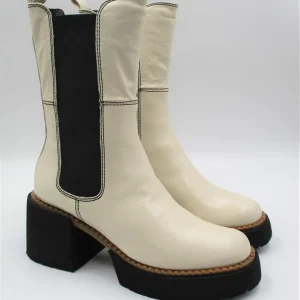Stivaletto pelle donna CRIS VERGRE' 5403 panna