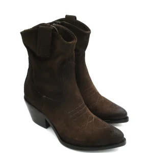 Stivaletto texano camoscio donna Mjus 793283 Mud