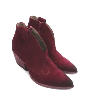Tronchetto texano camoscio donna ELENA IACHI E2004 Magenta Wash