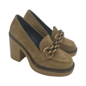 Mocassino donna Apepazza pelle scamosciata Cognac - Agnese -