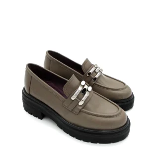 Mocassino pelle donna Apepazza Taupe - Carlotta -
