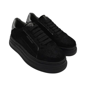Sneakers pelle donna Janet & Janet Black -J430-