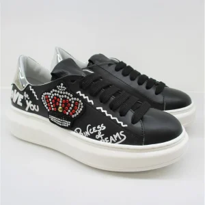 Sneaker pelle donna GIO+ G3010 nera