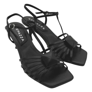 Sandalo pelle donna Apepazza Black -Lea Aster02-