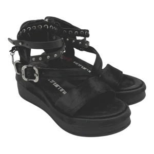 Sandalo in pelle zeppa donna As98 Lagos Black - A15053 -