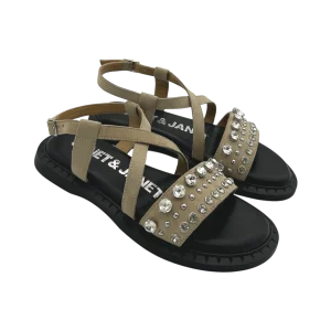 Sandalo pelle donna Janet & Janet Beige  - J 144 -
