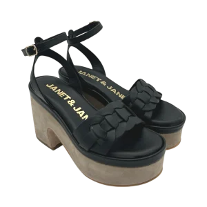 Sandalo pelle donna Janet & Janet Nero - J 152 -