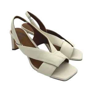 Sandalo pelle donna Miss Olivia Off White - Linda B -