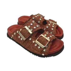 Ciabatta Black Rose by Zoe raffia Orange  - New Youker 03 -