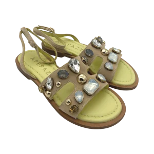 Sandalo pelle donna Apepazza Beige - Flaminia -