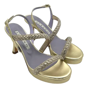 Sandalo donna ALBANO Metallizzato Platino - 5231 -