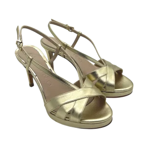 Sandalo donna ALBANO Metallizzato Platino -5405-