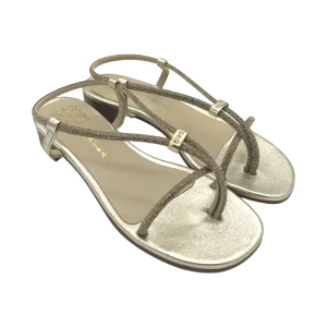 Sandalo donna SIANO VIA ROMA Laminato Platino - 058 -