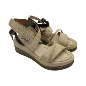 Sandalo in pelle zeppa donna AS98 Beach   - C02001 -
