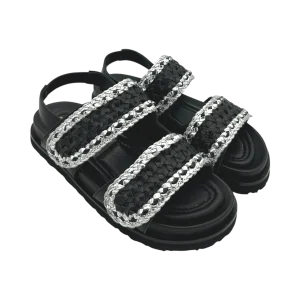 Sandalo pelle Elvio Zanon Nero -EB1003X-