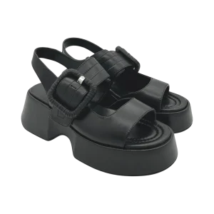 Sandalo pelle Elvio Zanon Nero -EB1206X-