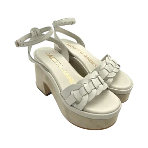 Sandalo pelle donna Janet & Janet Burro  - J 152 -