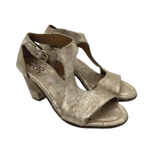 Sandalo tacco pelle donna AS98 Platino  - C04003 -