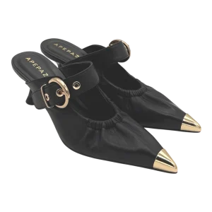 Scarpa pelle donna Apepazza Black - Lea -