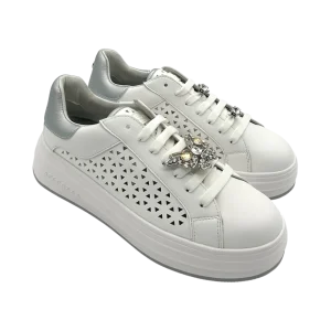 Sneakers donna Apepazza White Silver -Lara-
