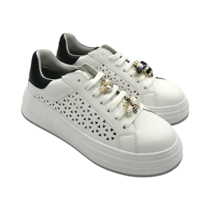 Sneakers donna Apepazza White Black -Lara-