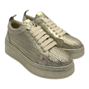 Sneakers pelle donna GIO+ combi Gold -Oliva 56C -
