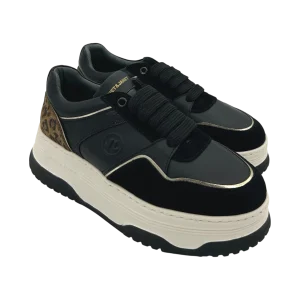 Sneakers pelle donna Janet & Janet Black -J423-