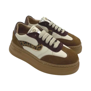 Sneakers pelle donna Janet & Janet Cognac - J432 -