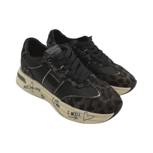 Sneakers donna Apepazza Black animalier -Melissa-