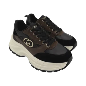 Sneakers pelle LIUJO Black-Brown  - Eva 06 -