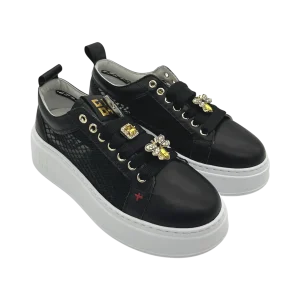 Sneakers pelle donna GIO+ Combi Black - PIA342 B -