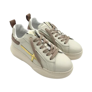 Sneakers pelle donna GIO+ Combi Latte - Giada 66U  -