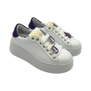 Sneakers pelle donna GIO+ Combi White Viola - PIA 286 B  -
