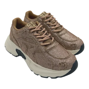 Sneakers pelle donna GIO+ Strass Rosè -Dalia 01 -