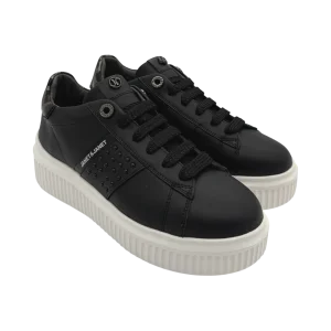Sneakers pelle donna Janet & Janet Black -J400-