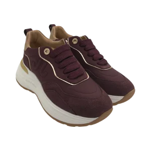 Sneakers pelle donna Janet & Janet Bordeaux -J382-