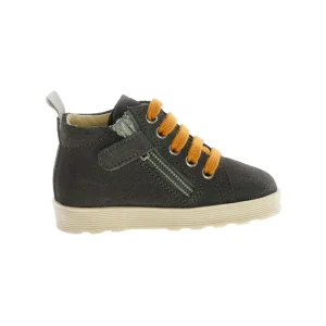 Stivaletti Kids Falcotto Evaert Zip Suede Anthracite Dark Orange 2502306-01-1B80
