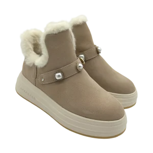 Stivaletto donna Apepazza pelle scamosciata Beige - Lavinia -