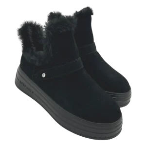 Stivaletto donna Apepazza pelle scamosciata Black - Livia -