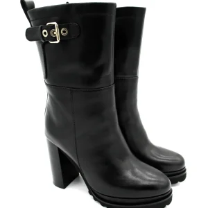 Stivaletto pelle donna CRIS VERGRE' 1205 nero