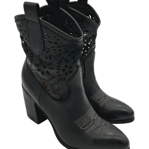 Stivaletto pelle texano Zoe Nero  - Caracas 01 -